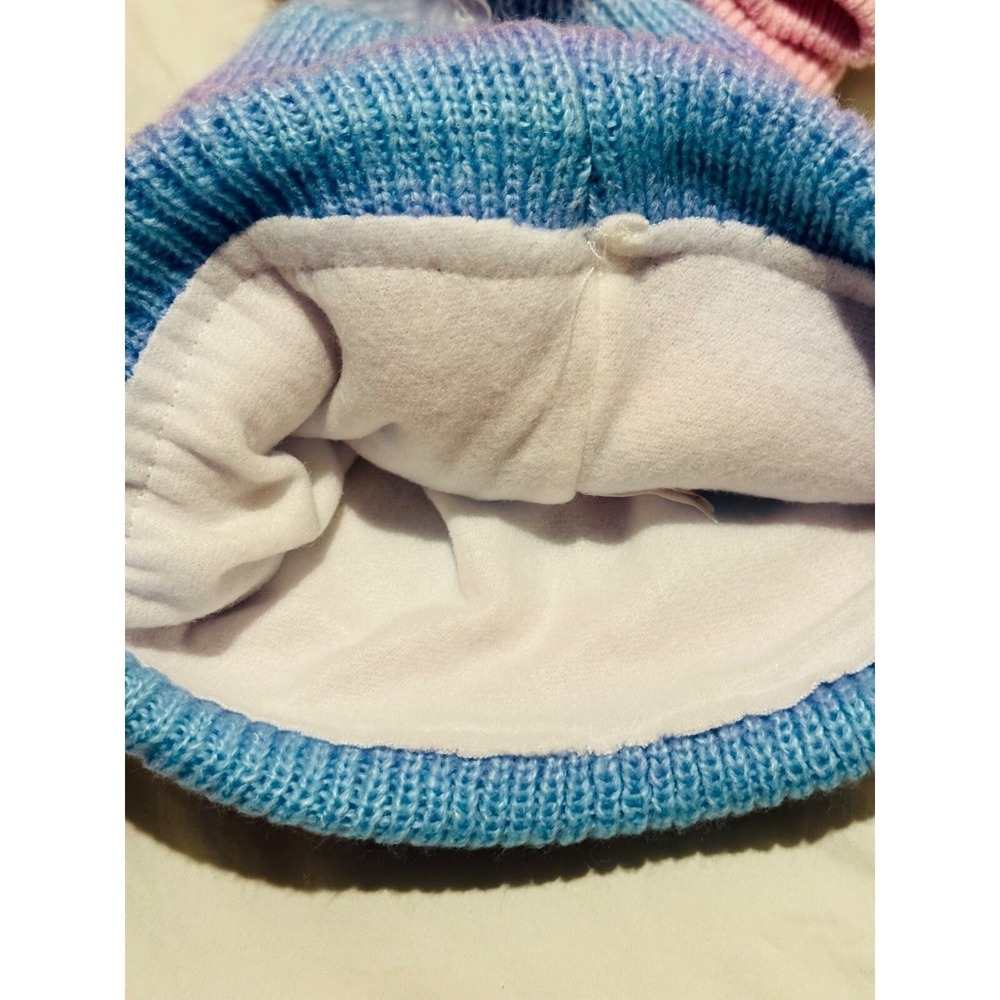 Rainbow Sugar Big Girls Hat with Patches and Gloves, 2 Piece - Picture 3 of 3